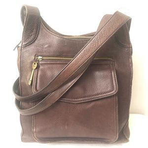 Vintage FOSSIL Genuine Leather Dual Strap Everyday/Work Purse